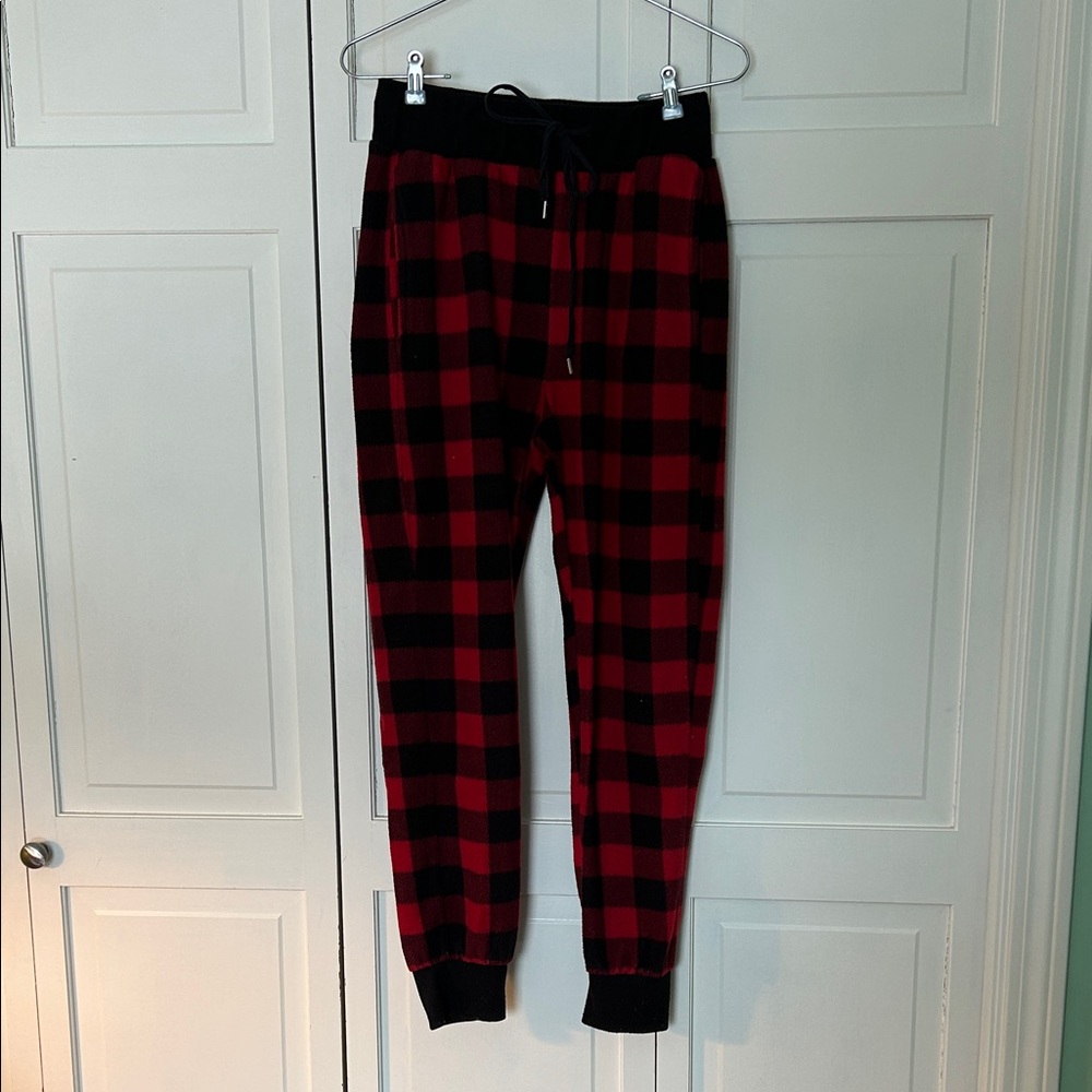 Checkered Red and Black Joggers